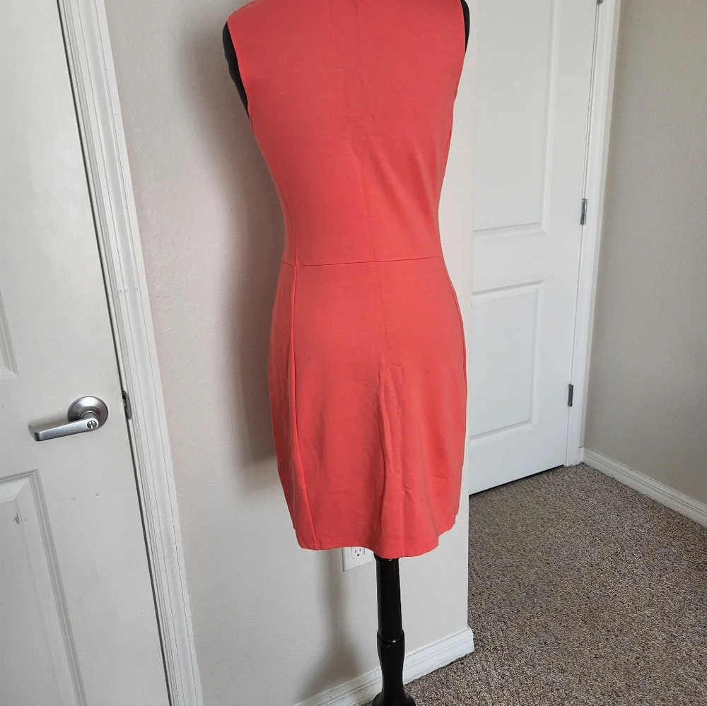 Coral Sleeveless Women's Dress